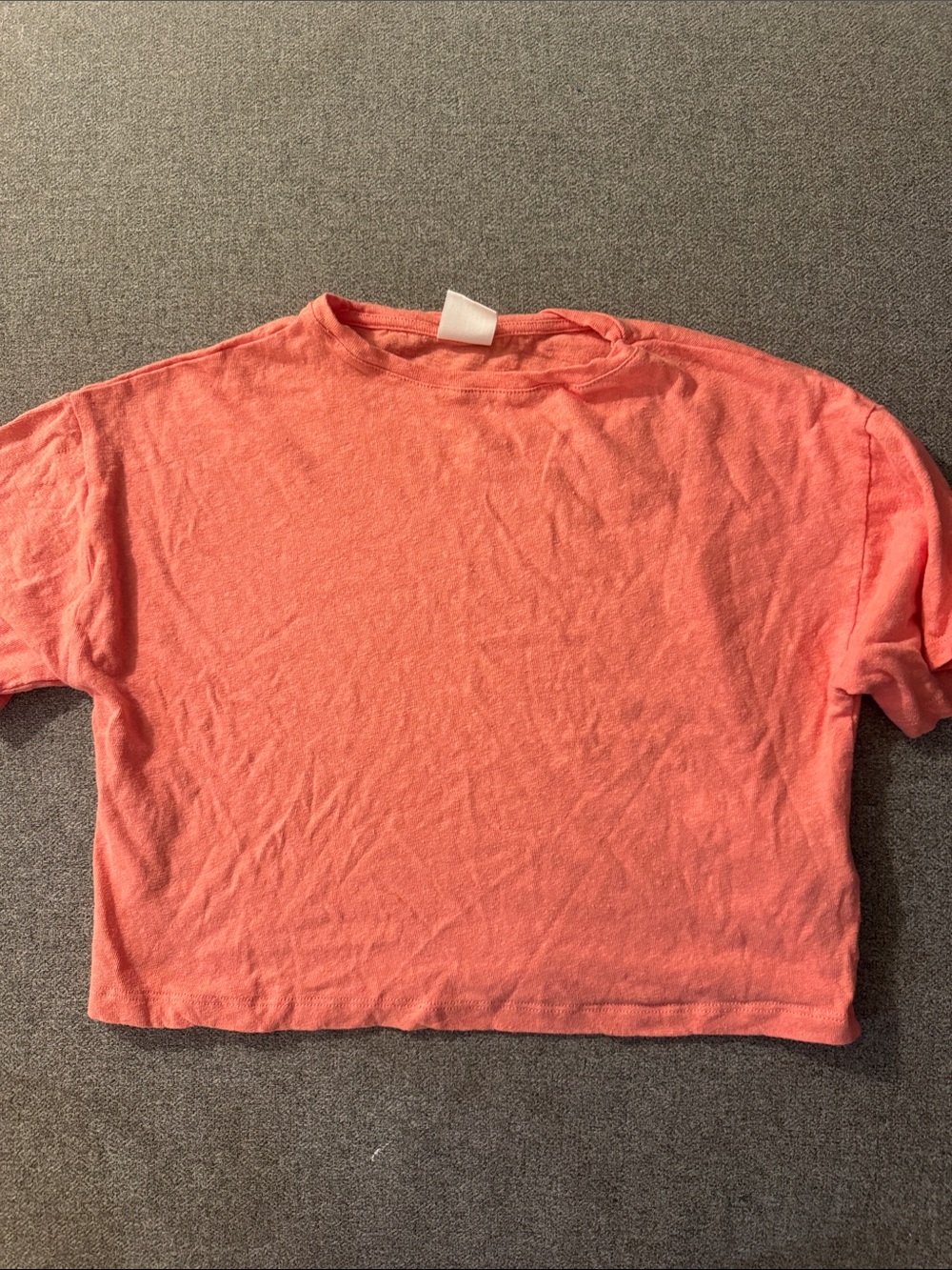 5/$15- Kids Coral Cropped Tee